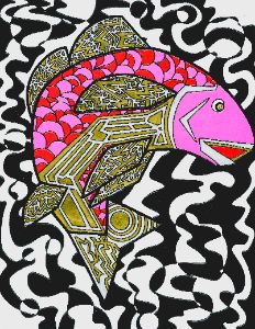 Red Fish design number 7