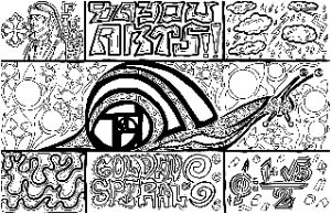 The golden spiral aka Fibonacci sequence design 1 (snail)